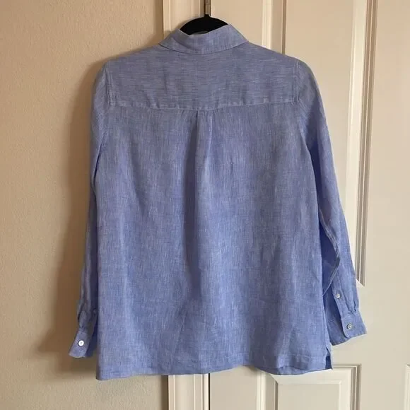 J. McLaughlin Button Down Linen Top - Picture 2 of 2